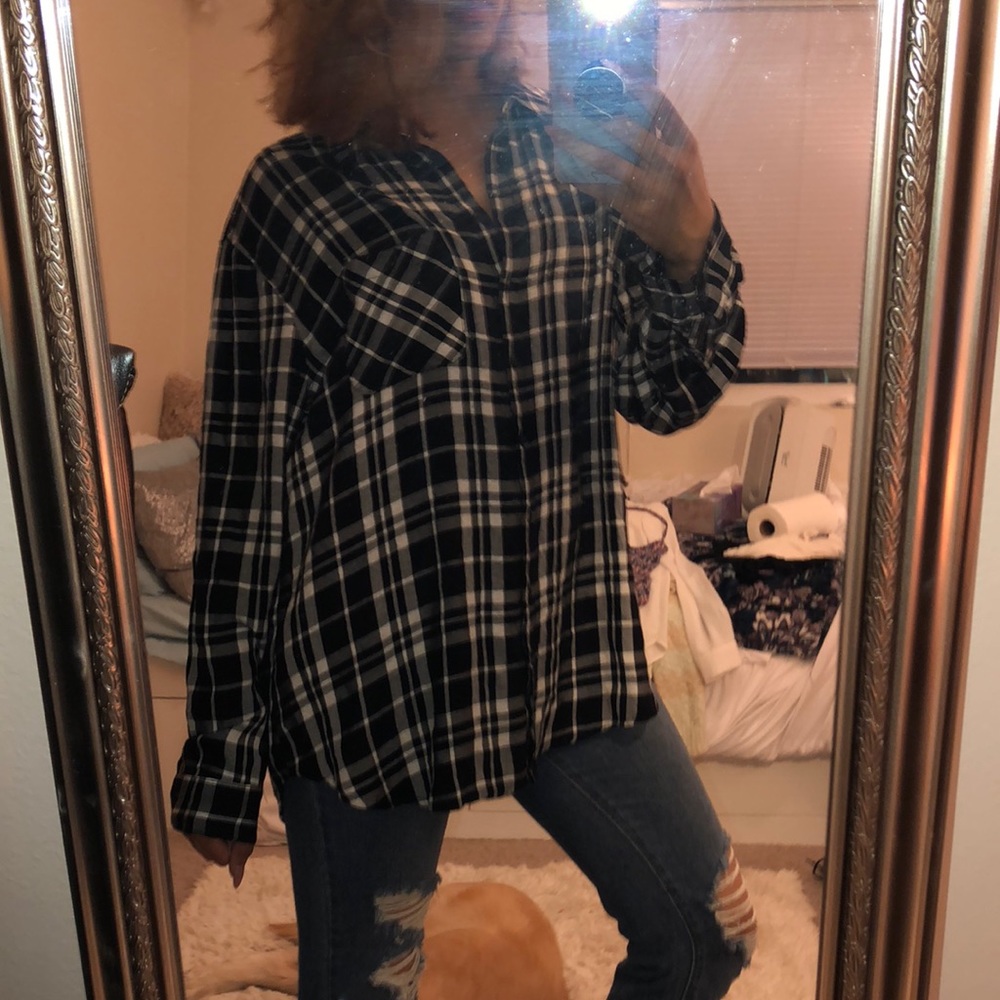 Garage plaid flannel oversized
